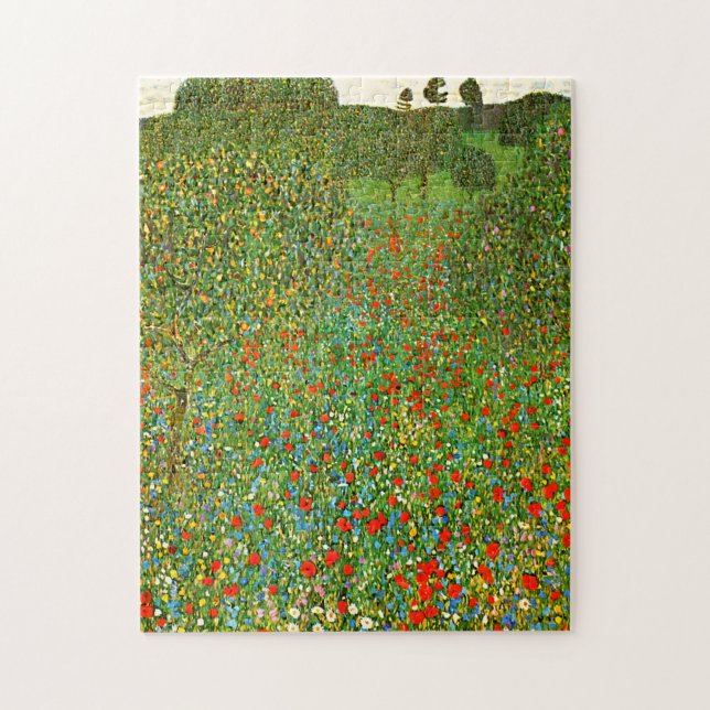 Quebra-cabeça Mohnfeld (1907), de Gustav Klimt. (Vertical)