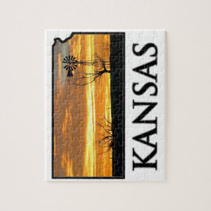Quebra-cabeça Moinho de vento da fazenda de Kansas