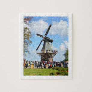 Quebra-cabeça Moinho de vento nos jardins de Keukenhof
