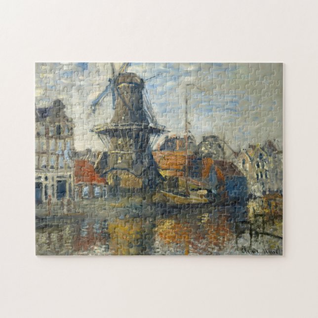 Quebra-cabeça Moinho de vento Onbekende Gracht Amsterdam Monet F (Horizontal)