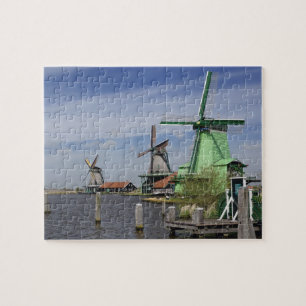 Quebra-cabeça Moinho de vento, Zaanse Schans, Holanda, Países Ba