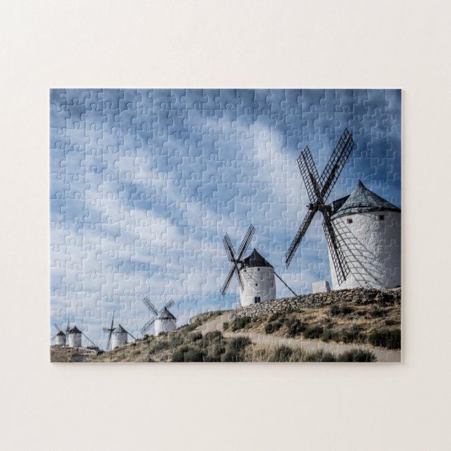 Quebra-cabeça Moinhos de Vento Consuegra Toledo Espanha Terreno  (Horizontal)