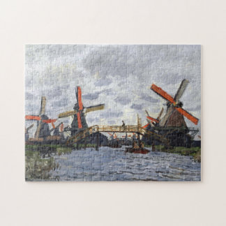 Quebra-cabeça Moinhos de vento perto de Zaandam Monet Fine Art