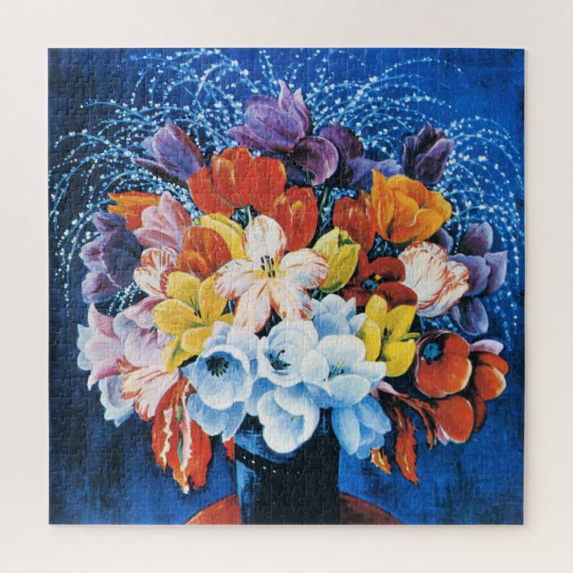 Quebra-cabeça Moise Kisling, Buquê de Tulipas, (Vertical)