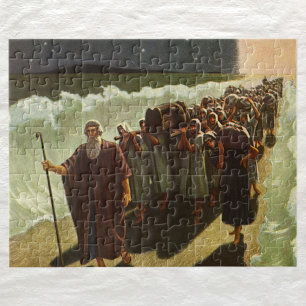 Quebra-cabeça Moisés atravessando o mar vermelho, religião venen