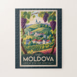 Quebra-cabeça Moldova Winery Illustration Travel Art Vintage<br><div class="desc">Moldova retro vector travel design. Moldova is a lesser-known Eastern European country celebrated for its rolling vineyards, historic monasteries, and rich wine-making traditions. With charming rural landscapes and a relaxed pace of life, it offers an authentic and affordable cultural travel experience.</div>