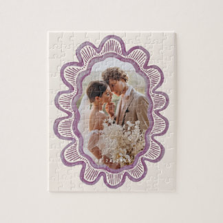 Quebra-cabeça Moldura oval com pintura manual