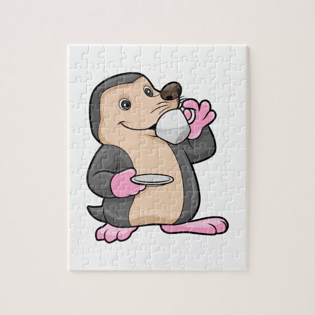 Quebra-cabeça Mole com Taça de Café e Saucer (Vertical)