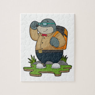 Quebra-cabeça Mole como Hiker com Backpack