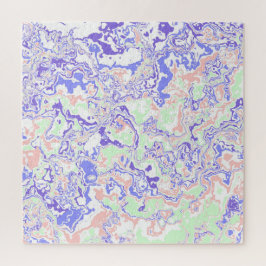 Quebra-cabeça Mole Pastel Funky Boho Retro Abstrato Marble