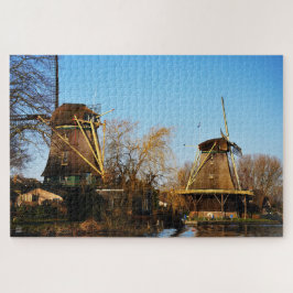Quebra-cabeça Molens in Nederlands landschap.