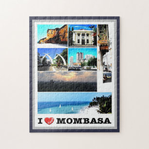 Quebra-cabeça Mombasa - Quênia - Eu Amo -