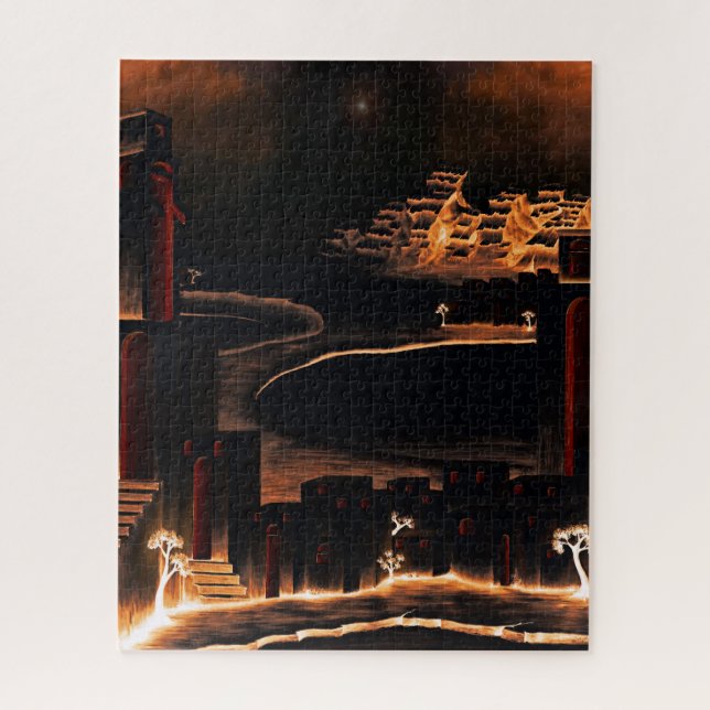 Quebra-cabeça "Momentos Depois" - misteriosa arte enigmática. (Vertical)