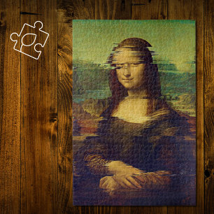 Quebra-cabeça Mona Lisa com uma falha