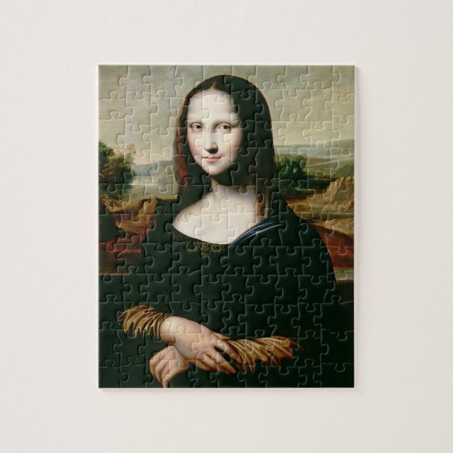 Quebra-cabeça Mona Lisa, cópia da pintura por Leonardo a (Vertical)