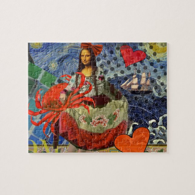 Quebra-cabeça Mona Lisa Diversão Zodíaco Caprichoso  (Horizontal)