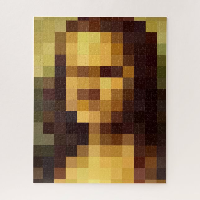 Quebra-cabeça Mona Lisa pixel art Leonardo da Vinci, La Gioconda (Vertical)