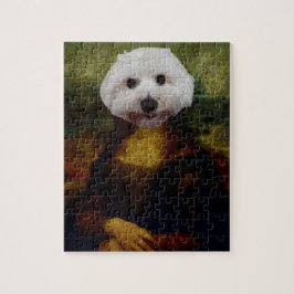 Quebra-cabeça Mona maltesa Mona Lisa Dog