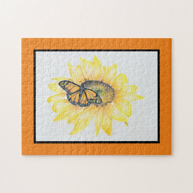 Quebra-cabeça Monarca de serra-gigante de girassol (Horizontal)