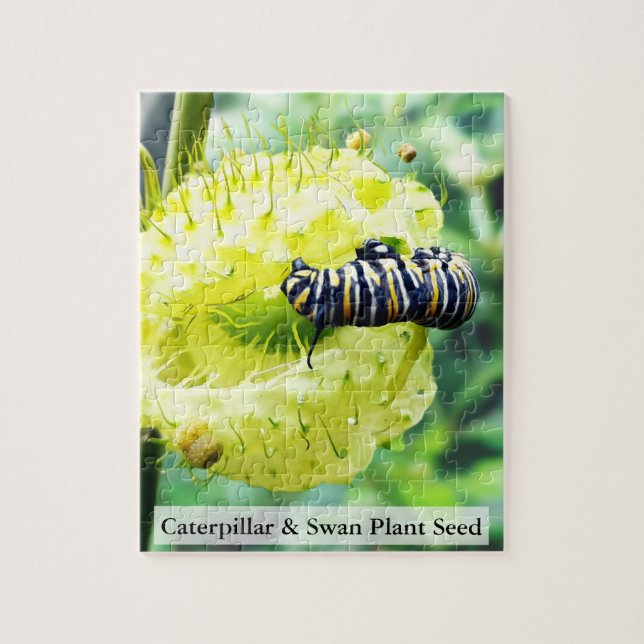 Quebra-cabeça Monarch Caterpillar & Swan Plant Seed 110 Pcs (Vertical)