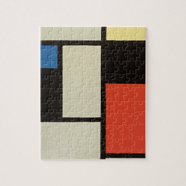 Quebra-cabeça Mondrian Composition Modern Abstrato Pintura (Vertical)