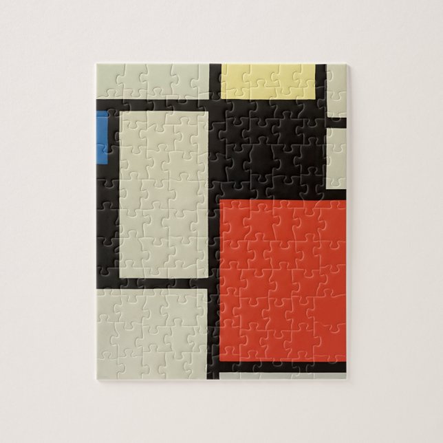 Quebra-cabeça Mondrian Composition Modern Abstrato Pintura (Vertical)