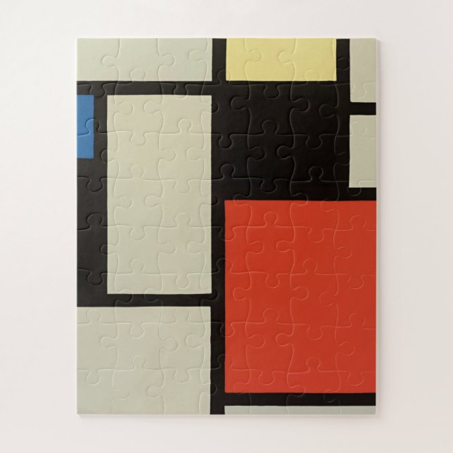 Quebra-cabeça Mondrian Composition Modern Abstrato Pintura (Vertical)