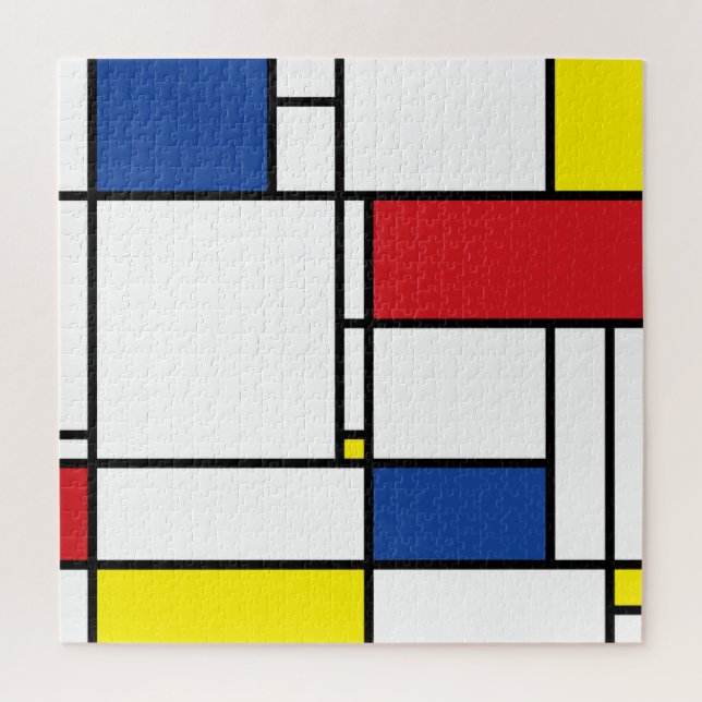 Quebra-cabeça Mondrian Minimalist Geométrico De Stijl Modern Art (Vertical)