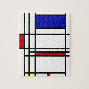 Quebra-cabeça Mondrian Modern Art ~ 8 x 10
