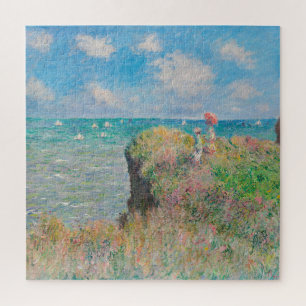 Quebra-cabeça Monet Cliff caminha no Pourvil Impressionist Paint