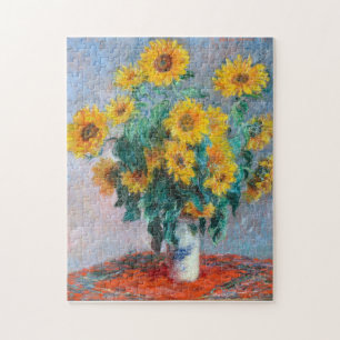Quebra-cabeça Monet France Bouquet Sunflowers Impressionist Peop