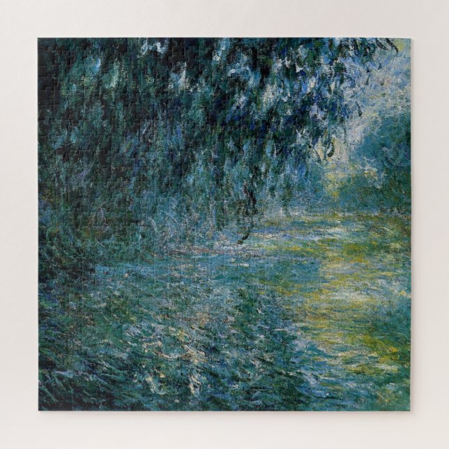 Quebra-cabeça Monet - Manhã no Sena na Chuva, belas artes (Vertical)