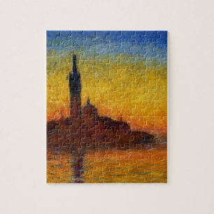 Quebra-cabeça Monet Sunset Veneza Impressionismo Colorido Arte