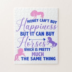 Quebra-cabeça Money Can Buy Horses Purple Pink  