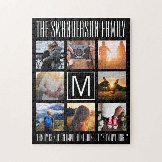 Quebra-cabeça Monograma 8 Quadro LGN (Vertical)