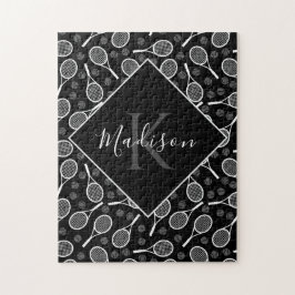 Quebra-cabeça Monograma inicial e de nome do padrão de esfera do