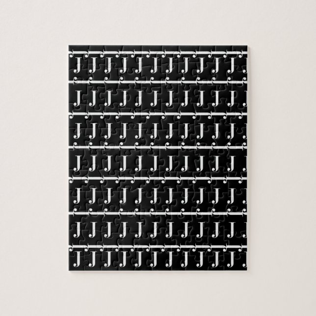 Quebra-cabeça Monograma - Letra Inicial J (Vertical)