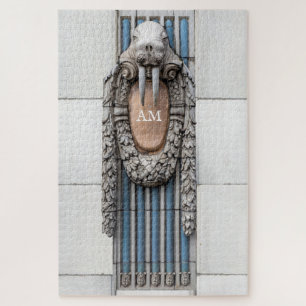 Quebra-cabeça Monograma Personalizado da Escultura Beaux Arts Wa