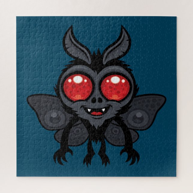 Quebra-cabeça Monstro Cute Criptídeo Mothman Assustador (Vertical)