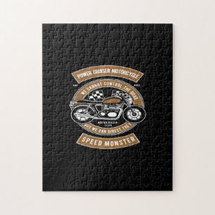 Quebra-cabeça monstro da velocidade do motociclo do cruzador de
