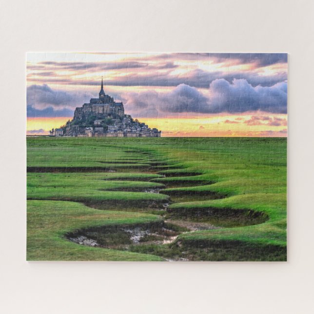 Quebra-cabeça Mont-Saint-Michel, Normandia, França (Horizontal)