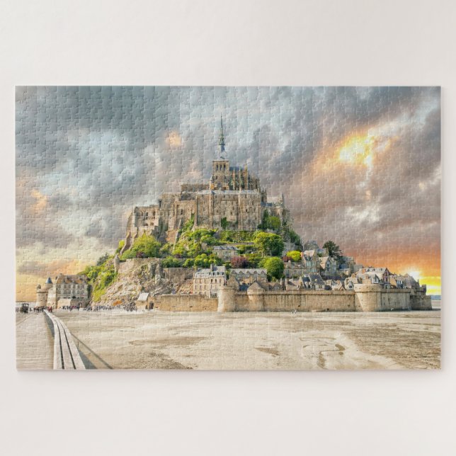 Quebra-cabeça Mont-Santo-Michel, Normandia, França (Horizontal)