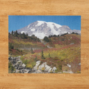 Quebra-cabeça Montagem do Rainier Autumn Landscape
