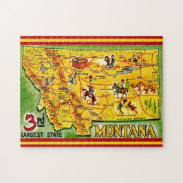 Quebra-cabeça Montana Vintage Map 11x14