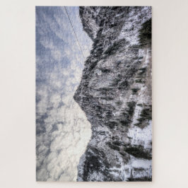 Quebra-cabeça Montanha Levanta Visão Neve