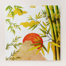 Montanha Oriental Japonesa E Rumor De Bambu