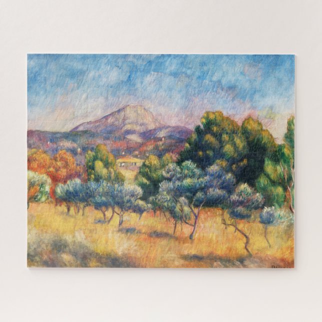 Quebra-cabeça Montanha Sainte-Victoire Paysage por Renoir (Horizontal)