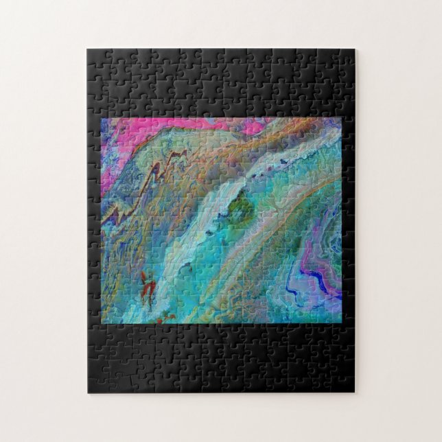 Quebra-cabeça Montanhas Anti-Atlas de Marrocos - satélite Terra (Vertical)