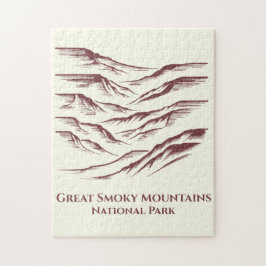 Quebra-cabeça Montanhas do Enfumaçado excelente - Arte da Linha 