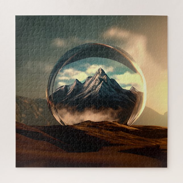 Quebra-cabeça Montanhas em um globo de bolhas (Vertical)
